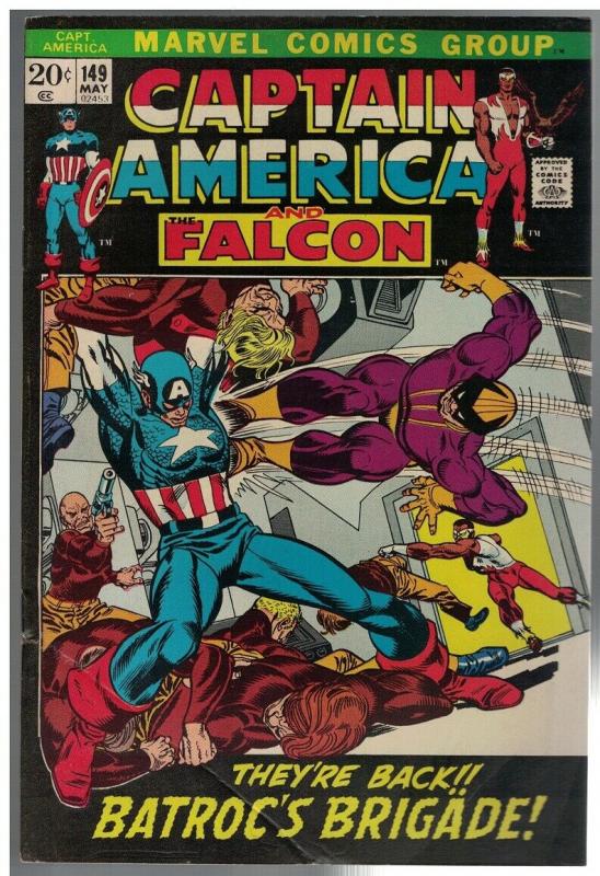 CAPTAIN AMERICA 149 G-VG  May 1972 BATROC