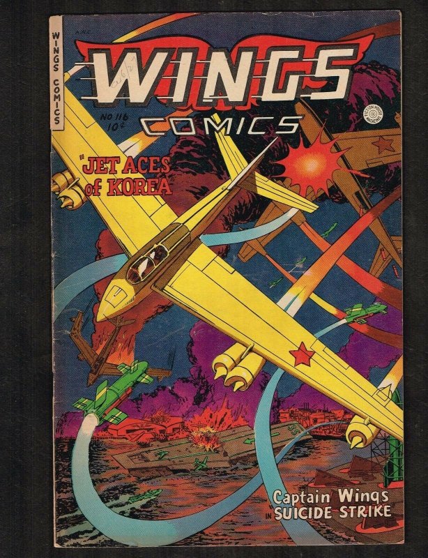 Wings Comics #116 ~ Advanced Jet Cover ~ 1950 (4.0) WH