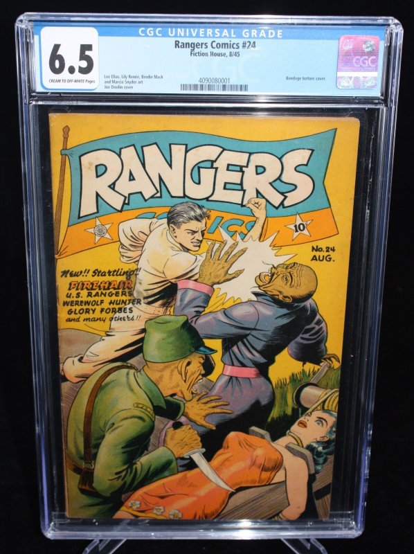Ranger Comics #24 CGC (6.5) Bondage Cover - 1945