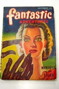 FANTASTIC ADVENTURES-SEPT 1946-TIGER COVER-RARE PULP VG