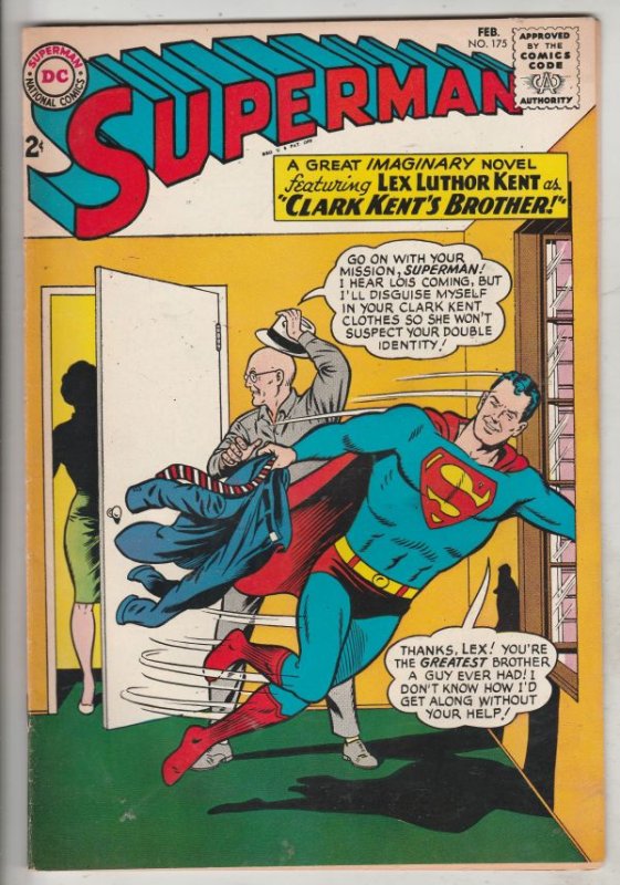 Superman #175 (Feb-65) VF High-Grade Superman, Jimmy Olsen,Lois Lane, Lana La...