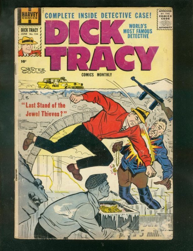 DICK TRACY #134 1959-CHESTER GOULD-HARVEY COMICS-COLD!! G/VG