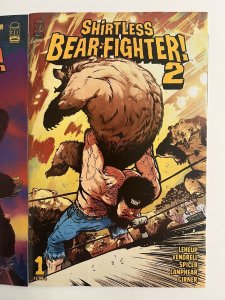 SHIRTLESS BEAR-FIGHTER 2 #1 CVR A + B + 1:25 JOHNSON 2022 IMAGE NM PROSHIPPER