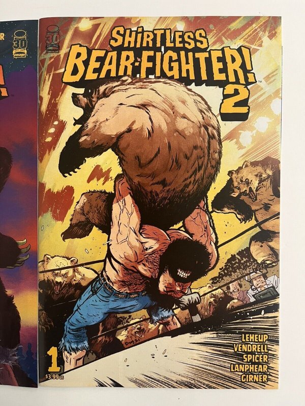 SHIRTLESS BEAR-FIGHTER 2 #1 CVR A + B + 1:25 JOHNSON 2022 IMAGE NM PROSHIPPER
