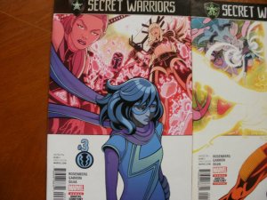 3 Near-Mint Marvel Comic SECRET WARRIORS #3 #4 #5 (2017) Rosenberg Garron Silva