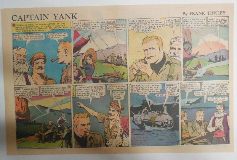 Captain Yank Sunday by Frank Tinsley from 7/25/1943 Size: 11 x 15 inches