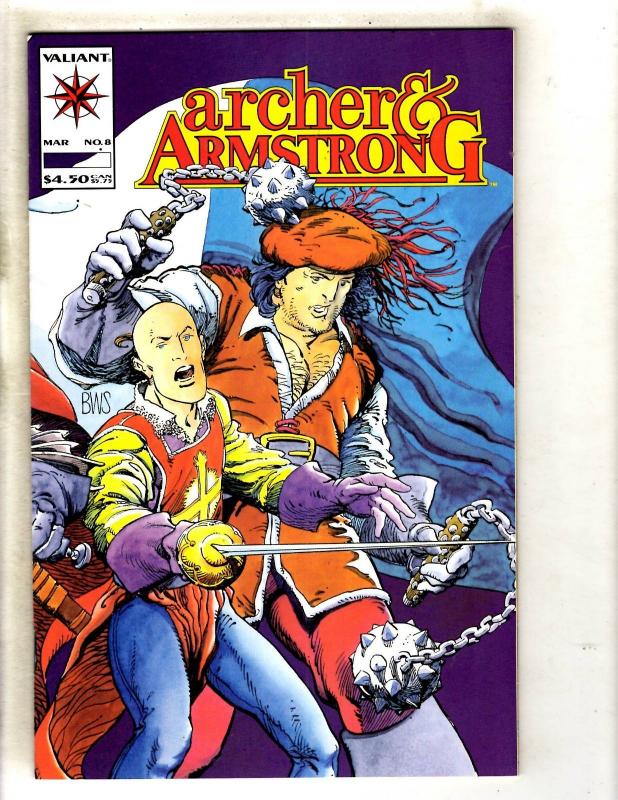 Lot Of 3 Archer & Armstrong # 8 Valiant Comic Books Super-Heroes MR5