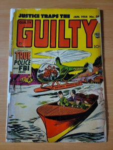 Justice Traps the Guilty #58 (Vol 7 #4) ~ FAIR FR ~ 1954 Headline Comics