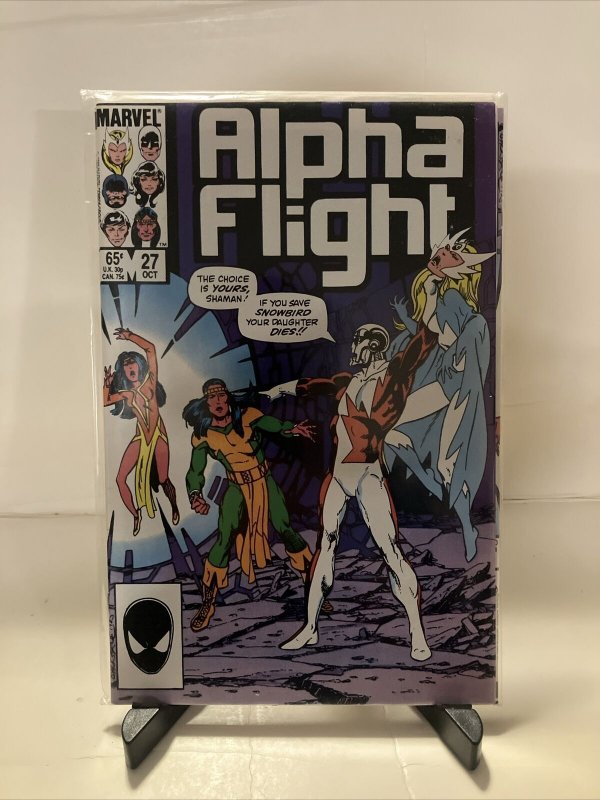 1985 MARVEL COMICS ALPHA FLIGHT # 27 in BETRAYAL. JOHN BYRNE COVER ART