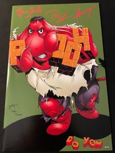 DO YOU POOH? Red Hulk Virgin Variant, Double Signed with COA, VF Condition