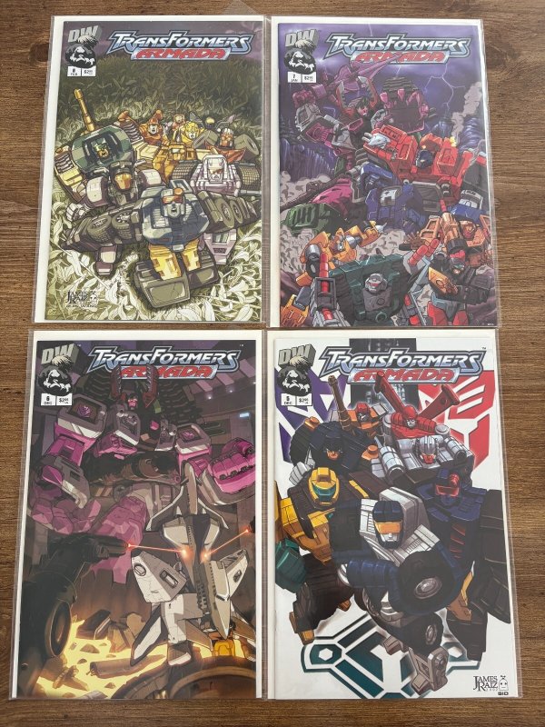 Lot Of 4 Transformers Armada Dreamwave Comic Books # 5 6 7 8 VF-NM 12 J444