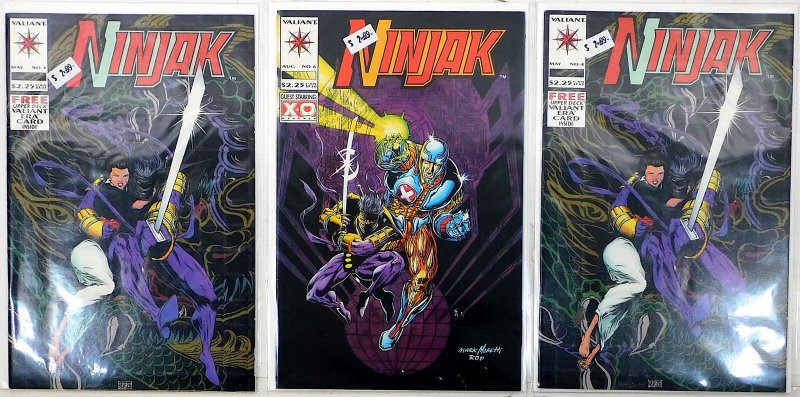 Ninjak Lot of 3 #4 x2, 6 (1994) Valiant Comics 1st Print Comic Books