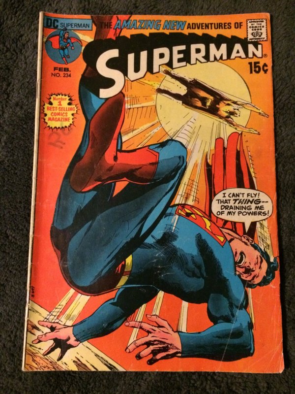 Superman #234 1971 FN/FN+ Amazing New Adventures DC Comics