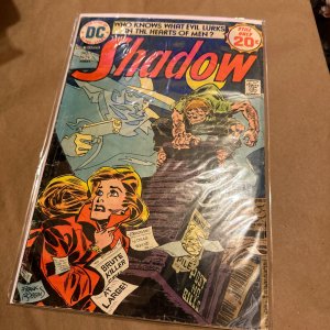 1974 DC COMIC BOOK THE SHADOW 7 HUNCHBACK SERIAL KILLER DROOLS OVER VICTIM COVER 