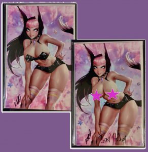 Kannibal Kitty #2 LEIRIX SPIKES [2BK Cute & Kinky Set] Signed by Mendoza & Lynch