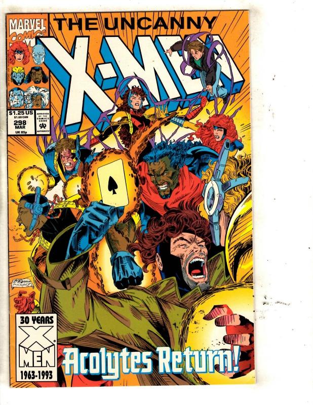 10 Uncanny X-Men Marvel Comic Books #284 292 293 294 295 296 297 298 299 300 MF2