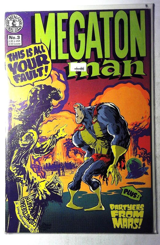 Megaton Man #3 (1985) Kitchen Sink Press 1st Print Comic Book