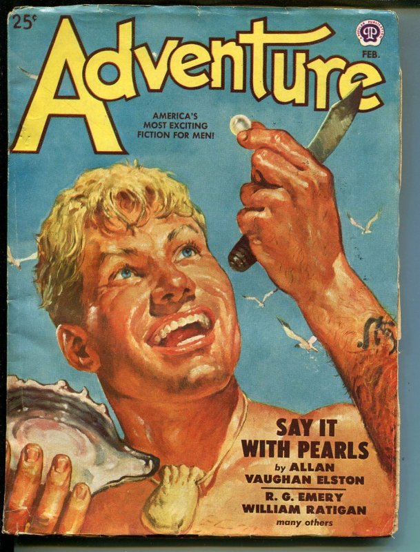 Adventure 2/1949-Popular-pulp fiction-L. Stern Stevens-FN