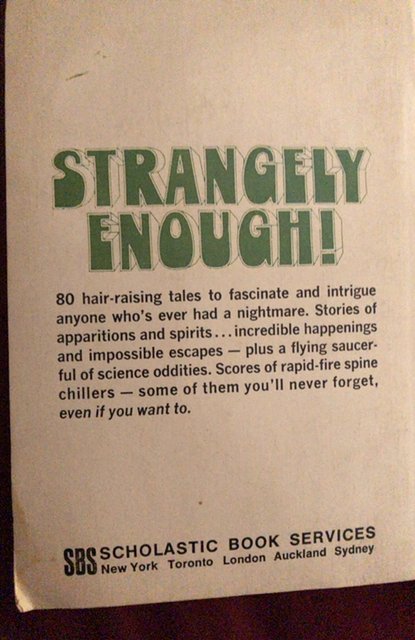 Strangely enough, Colby, 1971, 184p,PB, Scholastic books