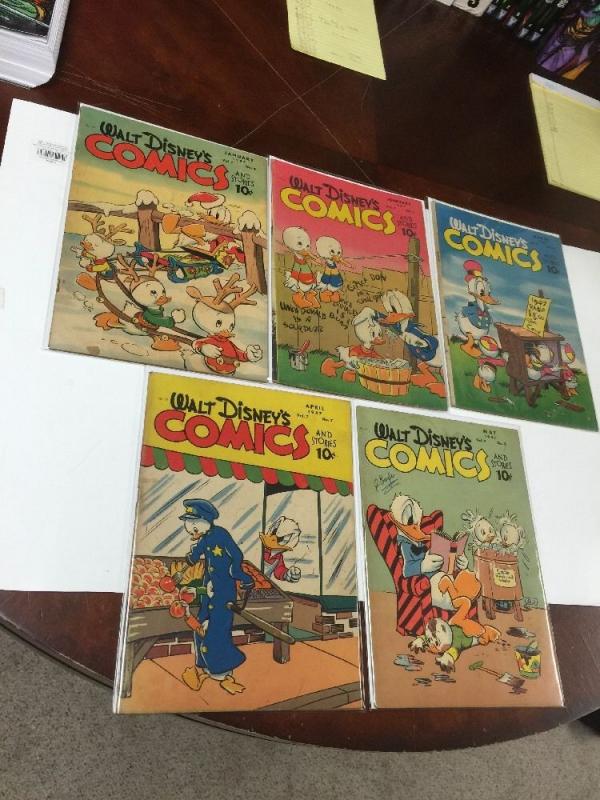 Walt Disney's Comics And Stories 76 (3.5) 77 (4.5) 78 (4.0) 79 (3.0) 80 (4.0)