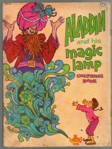 Aladdin & His Magic Lamp Coloring Book #C64-22 1964-A Leiner-unused-VG+