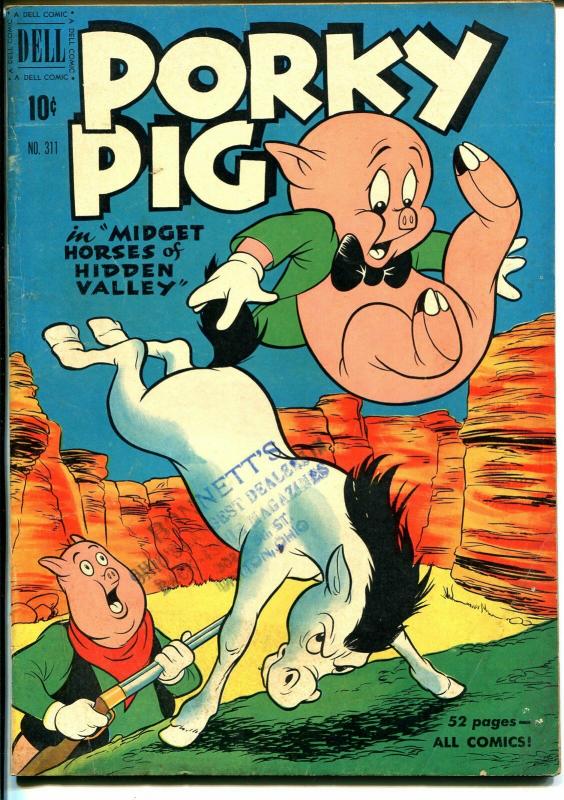 Porky Pig Four Color Comics #311 1951-Dell-Midget Horses of Hidden Vallley-VG