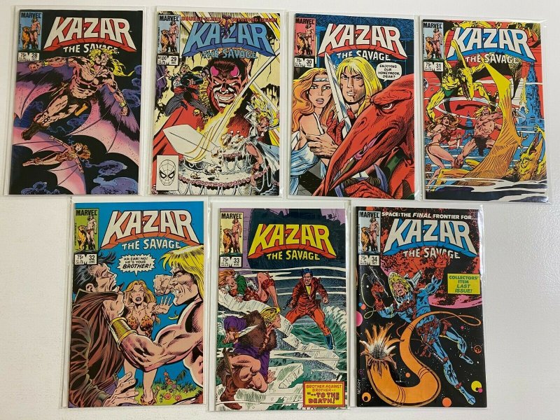 Ka-Zar the Savage lot #1-34 Marvel 31 pieces average 8.0 VF (1981 to 1984)