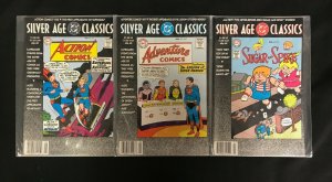 SILVER AGE CLASSICS 3PC (VF/NM) NEWSSTAND, ACTION COMICS, ADVENTURE COMICS 1992
