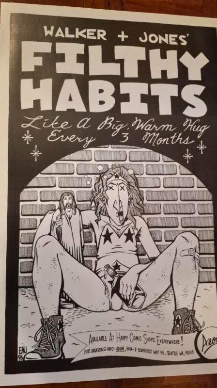 FILTHY HABITS Promo Poster, Aeon, 1996, Walker Jones