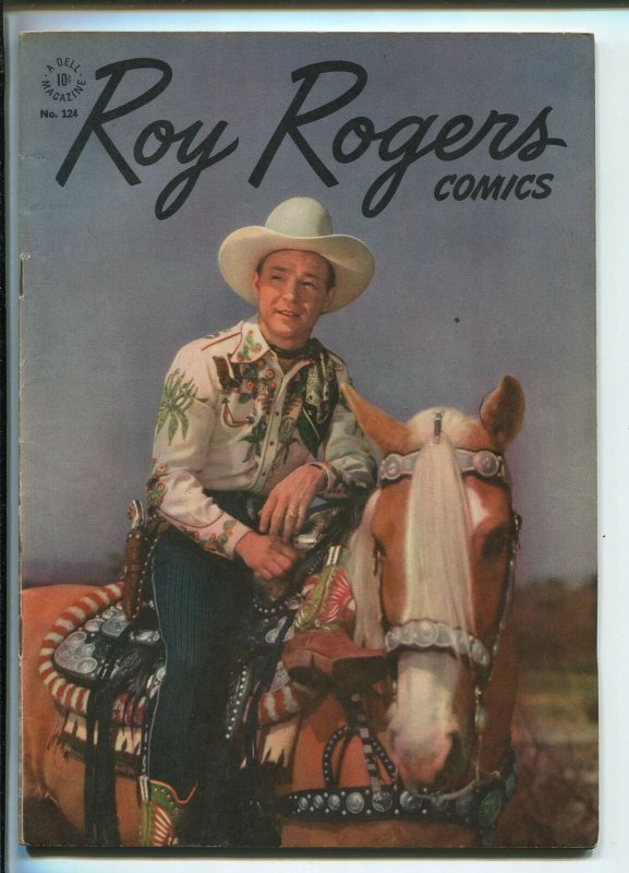 ROY ROGERS FOUR COLOR #124 1946-DELL-EARLY ROY ROGERS ISSUE-PHOTO COVERS-fn/vf
