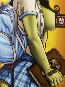 ZOMBIE TRAMP #35 BILL MCKAY SCHOOL GIRL RISQUE SIGNED BY MENDOZA NM+