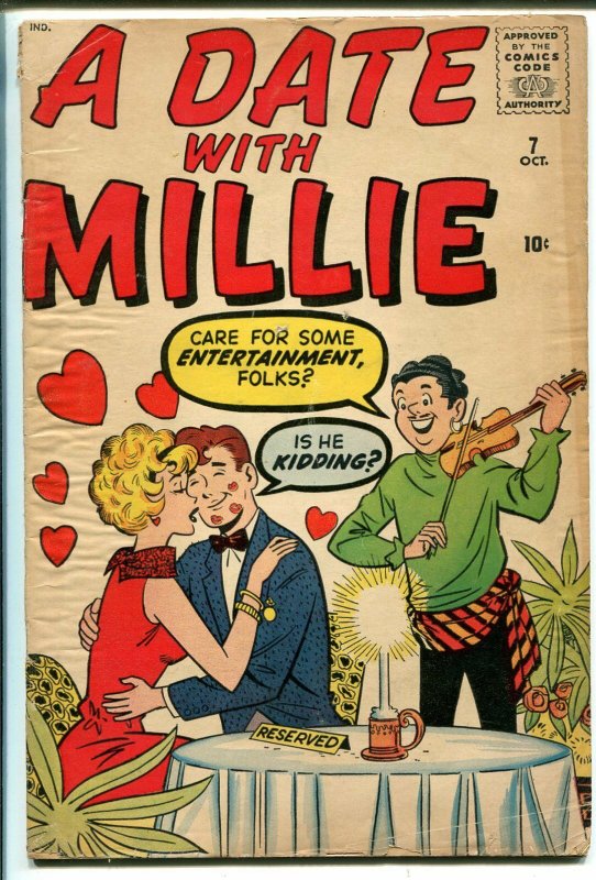 A Date With Millie #7 1960-Atlas-Dan DeCarlo-final issue-paper dolls-fashion-G