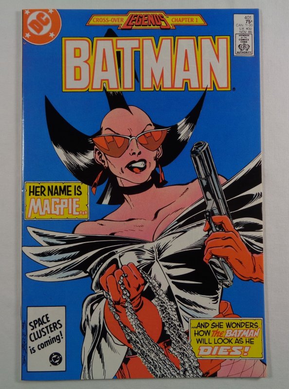 Batman #401 NM-/NM 2nd Appearance Magpie Front/Back Cover Scans DC 1986