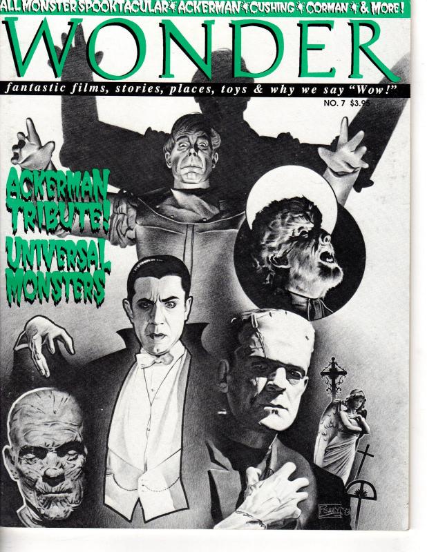 Wonder Magazine #7 1993 Feat. Universal Monsters Ackerman Cushing Corman 