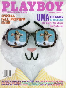 Playboy  September 1996 Uma Thurman! Nicholas Cage Interview!