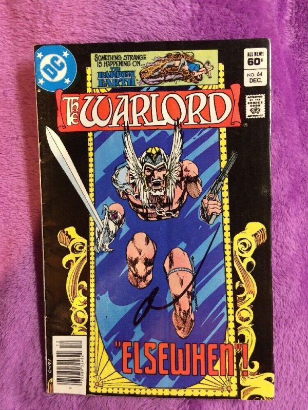 The warlord 64 rare bronze age signed by gary cohn dc comics comic