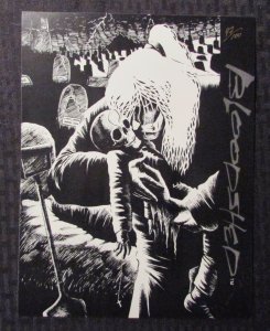 1990s? Damage Bloodshed Cemetary SIGNED Numbered 8.5x11 Print VF+ 8.5 #97/100