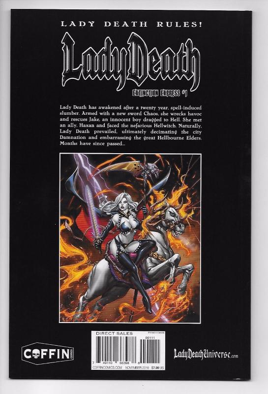 Lady Death Extinction Express #1 - Standard Edition (Coffin, 2016) - New (NM)