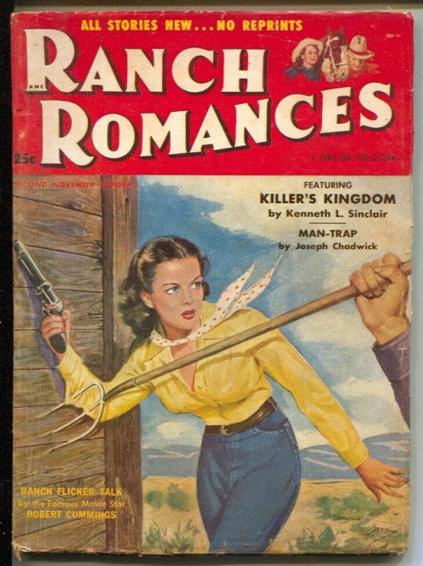 Ranch Romances 2nd Nov-GGA cover-Randolph Scott-Rory Calhoun-Kinstler-VG+