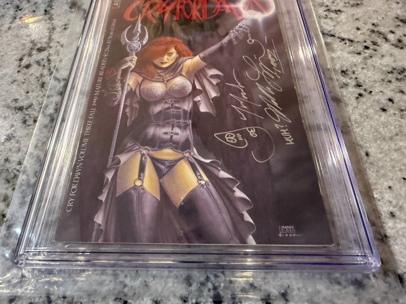 Cry For Dawn # 3 CGC Graded 9.8 Comic Book Signed 2X Linsner JSA Authentic JH25