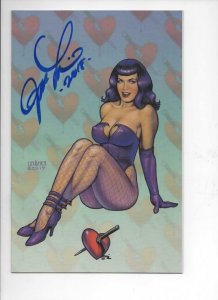 BETTIE PAGE #7 E, VF+, Signed by Joseph Linsner, 2017 2018, Betty,Virgin Variant