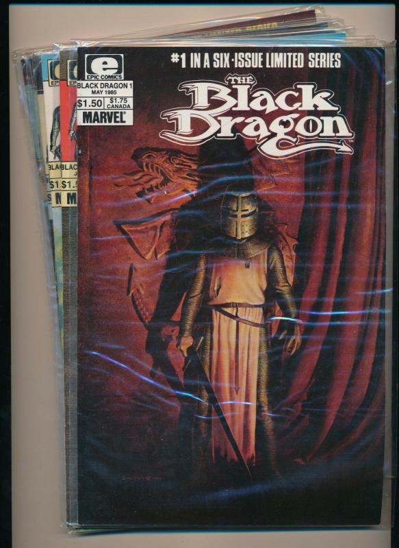 Complete Set! THE BLACK DRAGON 6 issue limited series #1-#6 1985  VF+ (PF50) 