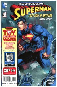 SUPERMAN #1, VF+, Variant, Last Son of Krypton, Jim Lee, FCBD,2013,more in store