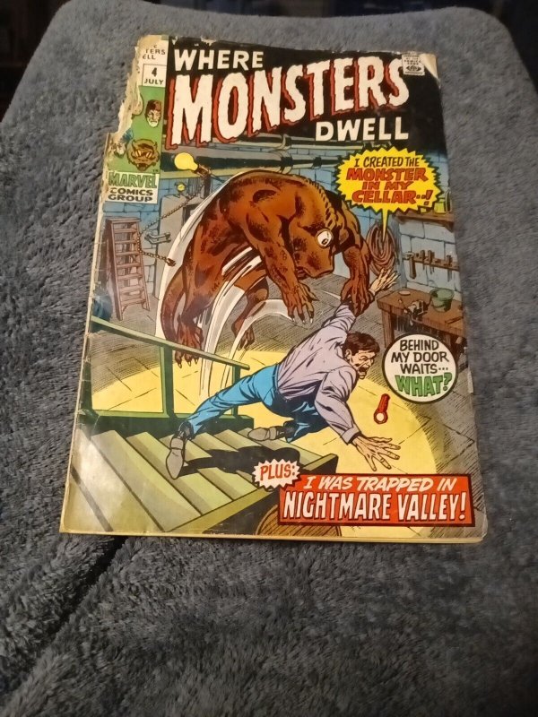 Where Monsters Dwell 4 & 7 Marvel Comics Bronze Age Horror Lot Steve Ditko Art