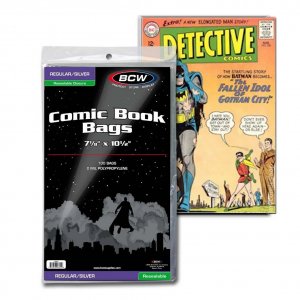 Resealable Silver/Regular Comic Bags Pack of 100 Bags