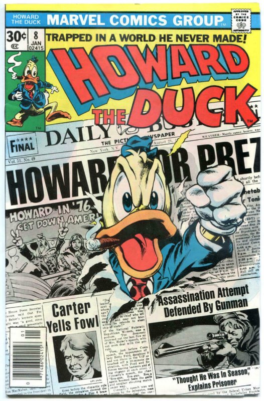 HOWARD THE DUCK #8, VF/NM, Steve Gerber, Gene Colan, 1976 1977, Bronze age