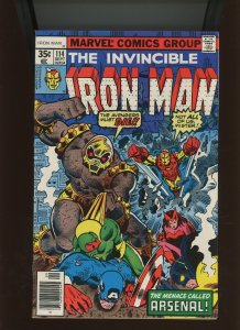 (1978) Iron Man #114: BRONZE AGE! KEY! 1ST APPEARANCE OF ARSENAL! (9.0/9.2)
