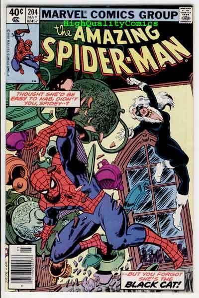 SPIDER-MAN #204, VF, Black Cat, Marv Wolfman, Amazing,1963, Pablos Marcos