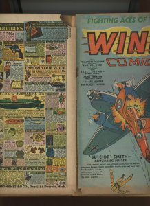 Wings Comics #3 - Suicide Smith WWII Aerial Battle (Grade 3.0) 1940