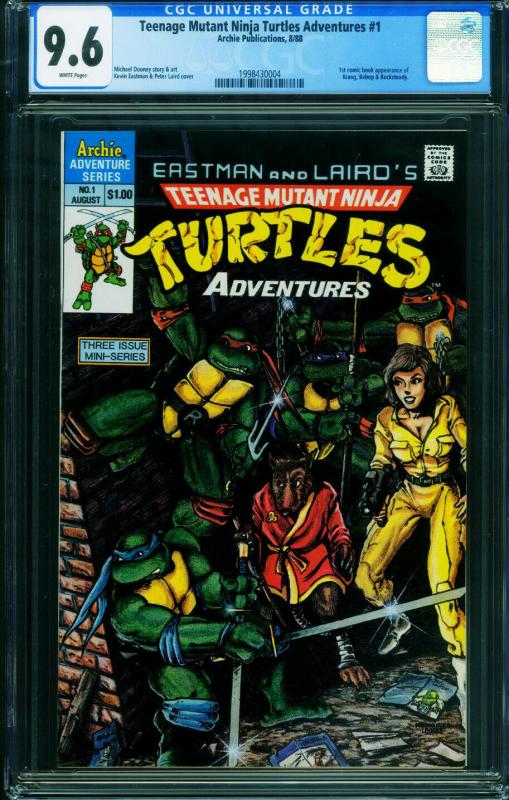 TEENAGE MUTANT NINJA TURTLES ADVENTURES #1 CGC 9.6 1st KRANG - 1998430004